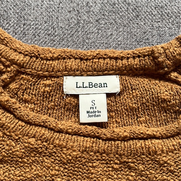 L.L. Bean Mid-weight Cotton Slub Roll Neck Pullover (Small Petite) - Picture 2 of 3